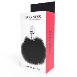 Darkness - Bouchon Extra Anal Avec Queue Noir 7 Cm